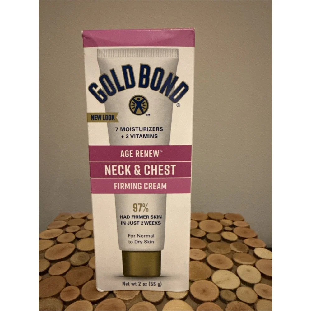 Gold Bond 7 Moisturizers +3 Vitamins Age‎ Renew Neck & Chest Cream 56g New